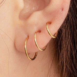 1 Piece Simple Series Classic Geometric Titanium Steel  Gold Color Material Women's Hoop Earrings h5 Picture4